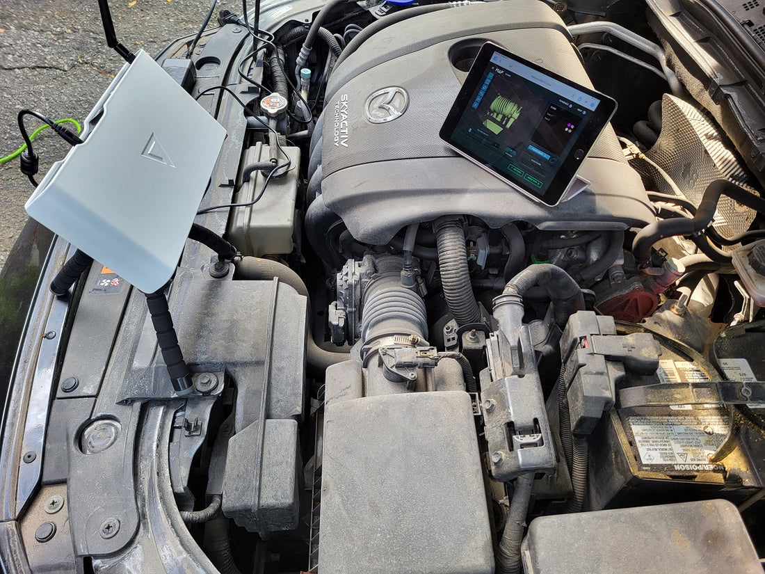 THREE 3D Scanning a car engine